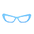 Óculos Gustavo Eyewear G87 3 Azul com as hates pretas. - Imagem 2