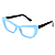 Óculos Gustavo Eyewear G87 3 Azul com as hates pretas. - Imagem 4