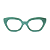 Óculos de Grau Gustavo Eyewear G70 2 Verde com as hastes Animal Print. - Imagem 2