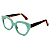 Óculos de Grau Gustavo Eyewear G70 2 Verde com as hastes Animal Print. - Imagem 4