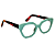 Óculos de Grau Gustavo Eyewear G70 2 Verde com as hastes Animal Print. - Imagem 3