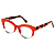 Óculos de Grau Gustavo Eyewear G38 7 Vermelho e acqua. Hastes Animal Print. - Imagem 4