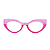 Óculos Gustavo Eyewear G93 3 Rosa com hastes Animal Print. - Imagem 2