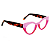 Óculos Gustavo Eyewear G93 3 Rosa com hastes Animal Print. - Imagem 3
