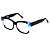 Óculos de Grau Gustavo Eyewear G104 3 Preto, azul e acqua. Hastes pretas. Unisex - Imagem 4