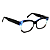 Óculos de Grau Gustavo Eyewear G104 3 Preto, azul e acqua. Hastes pretas. Unisex - Imagem 3
