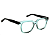 Óculos de Grau Gustavo Eyewear G104 5 Acqua. Hastes Pretas. Unisex - Imagem 3