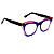 Óculos de Grau Gustavo Eyewear G69 9 Violeta e lilás. Hastes pretas - Imagem 3