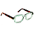 Óculos de Grau Gustavo Eyewear G102 2 Acqua com hastes Animal Print. Unisex. - Imagem 3