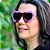 Óculos de Sol Gustavo Eyewear G138 3 Lilás e violeta. Hastes Animal Print e lentes cinza. - Imagem 1