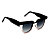 Óculos de Sol Gustavo Eyewear G40 1 Preto, branco e cinza. Lentes cinza degrade. - Imagem 2