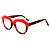 Óculos de Grau Gustavo Eyewear G37 3 em animal print e vermelho. Clássico - Imagem 3