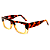 Óculos de Grau Gustavo Eyewear G80 2 Animal Print, âmbar e preto Hastes Animal Print. Clássico - Imagem 3