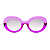 Óculos de Sol Gustavo Eyewear G61 1 rosa e violeta, hastes pretas e lentes cinza degrade. - Imagem 1