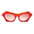 Óculos de Sol Gustavo Eyewear G138 2 vermelho, hastes Animal Print e lentes marrom degrade. - Imagem 1