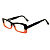 Óculos de Grau Gustavo Eyewear G35 4 preto e laranja. Hastes pretas. Black November - Imagem 3