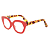 Óculos de Grau Gustavo Eyewear G70 3 Vermelho com hastes Animal Print. Black November. - Imagem 3