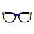 Óculos de Grau Gustavo Eyewear G57 2 Azul, acqua e preto. Hastes pretas. Black November. - Imagem 1