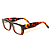 Óculos de Grau Gustavo Eyewear G80 3 Marrom e caramelo, hastes Animal Print. Black November. - Imagem 3