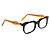 Óculos de Grau Gustavo Eyewear G152 1 Preto com hastes caramelo. Black November. - Imagem 2