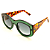 Óculos de Sol Gustavo Eyewear G60 1 Verde com hastes Animal Print. Black November. - Imagem 3