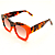 Óculos de Sol Gustavo Eyewear G58 1 Animal Print e vermelho, hastes Animal Print e lentes marrom degrade. Black November. - Imagem 2
