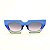 Óculos de Sol Gustavo Eyewear G137 8 Azul e acqua. Hastes pretas e lentes cinza. Black November. - Imagem 1