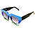 Óculos de Sol Gustavo Eyewear G137 8 Azul e acqua. Hastes pretas e lentes cinza. Black November. - Imagem 3