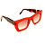 Óculos de Sol Gustavo Eyewear G79 2 Vermelho com hastes Animal Print e lentes marrom degrade. Black November. - Imagem 2