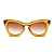 Óculos de Sol Gustavo Eyewear G75 2 Âmbar com lentes marrom. Black November. - Imagem 1