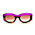 Óculos de Sol Gustavo Eyewear G60 2 Animal Print e violeta. Hastes violeta e lentes moarrom. Clássico. Black November. - Imagem 1