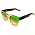 Óculos de Sol Gustavo Eyewear G58 5 Verde e âmbar. Hastes pretas e lentes marrom. Black November. - Imagem 2