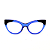 Óculos de Grau Gustavo Eyewear G65 5 azul e preto. Hastes azuis. Black November - Imagem 1