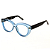 Óculos de Grau Gustavo Eyewear G107 2 Azul com hastes pretas. Black November - Imagem 2