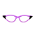 Óculos de Grau Gustavo Eyewear G11 1 Violeta e preto. Hastes pretas. Black November. - Imagem 1