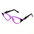 Óculos de Grau Gustavo Eyewear G11 1 Violeta e preto. Hastes pretas. Black November. - Imagem 2