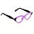Óculos de Grau Gustavo Eyewear G11 1 Violeta e preto. Hastes pretas. Black November. - Imagem 3