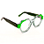 Óculos de Grau Gustavo Eyewear G72 4 Verde e acqua. Hastes verdes. Black November - Imagem 3