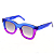 Óculos de Sol Gustavo Eyewear G57 6 Azul e violeta. Hastes azuis e lentes cinza. Black November. - Imagem 2
