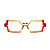 Óculos de Grau Gustavo Eyewear G127 1 Âmbar, vermelho e laranja. Novidades. - Imagem 1