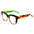 Óculos de Grau Gustavo Eyewear G57 1 Animal Print, fumê e verde. Novidades. - Imagem 2