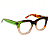 Óculos de Grau Gustavo Eyewear G57 1 Animal Print, fumê e verde. Novidades. - Imagem 3