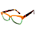 Óculos de Grau Gustavo Eyewear G09 2 Doce de Leite e verde. Novidades - Imagem 2