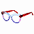 G38 — Azul, vermelho e preto | Acetato italiano Mazzucchelli, Cat-eye pronunciado com ponta acentuada, fabricado à mão no Brasil. Novidades - Imagem 2