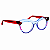 G38 — Azul, vermelho e preto | Acetato italiano Mazzucchelli, Cat-eye pronunciado com ponta acentuada, fabricado à mão no Brasil. Novidades - Imagem 3