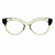G38 — Verde e Preto | Acetato italiano Mazzucchelli, Cat-eye pronunciado com ponta acentuada, fabricado à mão no Brasil. Novidades - Imagem 1
