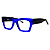 G64 — Azul | Acetato italiano Mazzucchelli, retangular overside, fabricado à mão no Brasil. Novidades. Unisex - Imagem 3