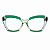 G111 — Tons de verde | Acetato italiano Mazzucchelli, cat-eye expressivo e geométrico, fabricado à mão no Brasil. Novidades - Imagem 2