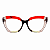 G111 — Fumê, preto e vermelho | Acetato italiano Mazzucchelli, cat-eye expressivo e geométrico, fabricado à mão no Brasil. Novidades - Imagem 2
