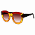 G12 — Amarelo, marrom e vermelho | Acetato italiano Mazzucchelli, cat-eye maxi oversized, fabricado à mão no Brasil. Novidades - Imagem 3